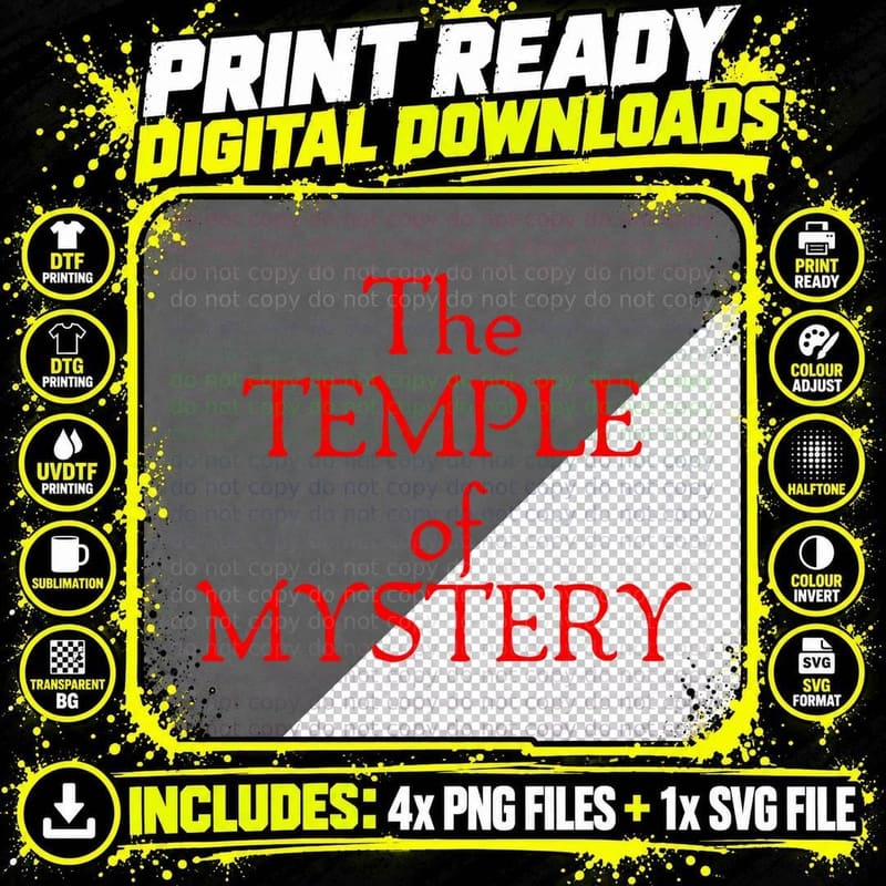 Occult Temple Mystery T-Shirt, the Temple of Mystery Tee Png SVG Digital Bundle
