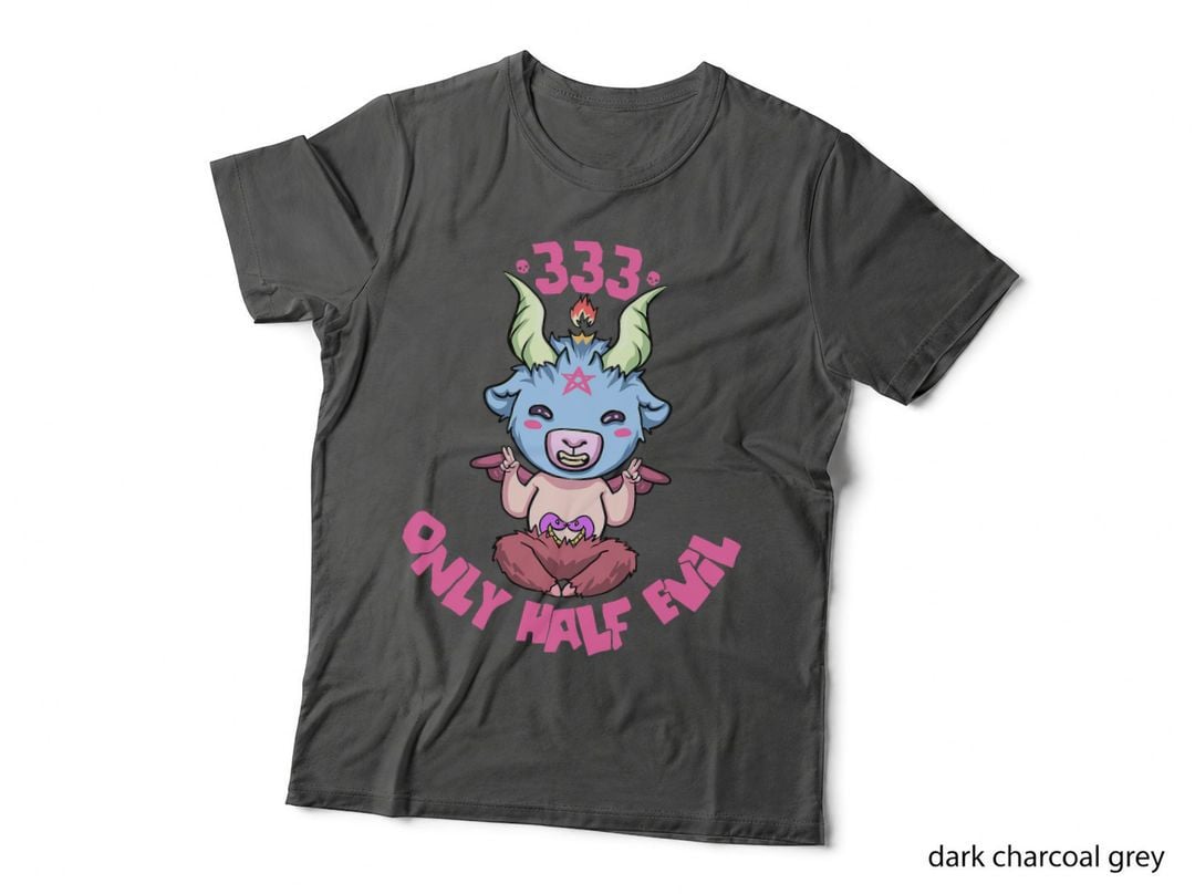 Pastel Goth Baphomet Shirt 333 Only Half Evil Cult Satanist T-Shirt