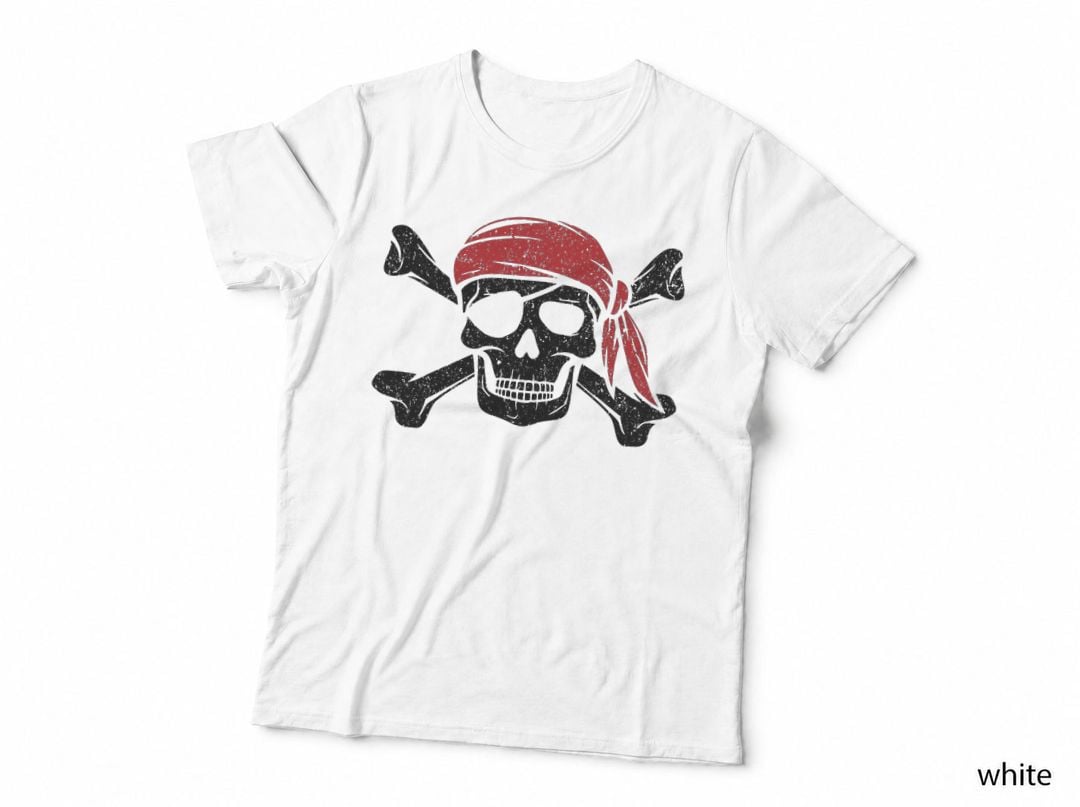 Pirate Shirt Kids or Adults Crossbones and Skull T-Shirt