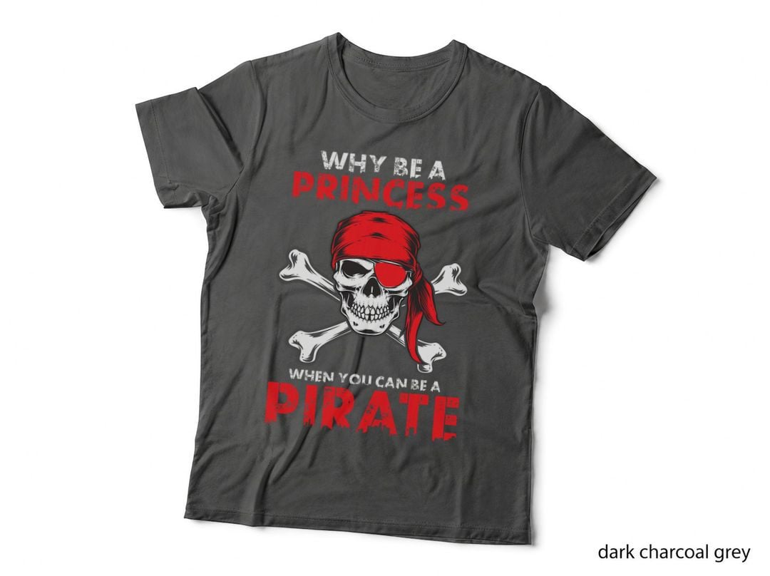 Pirate Shirt for Girls Skull Eye Patch & Crossbones T-Shirt