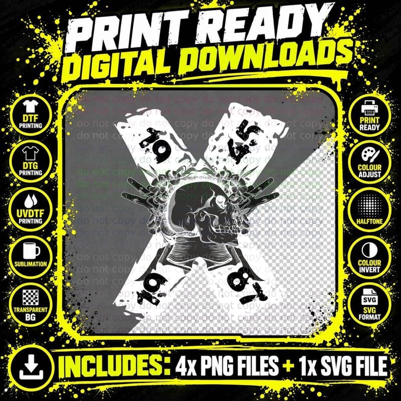 Pirate Skull Crossbones Crossed Bones Flags Theme Black Png SVG Digital Bundle