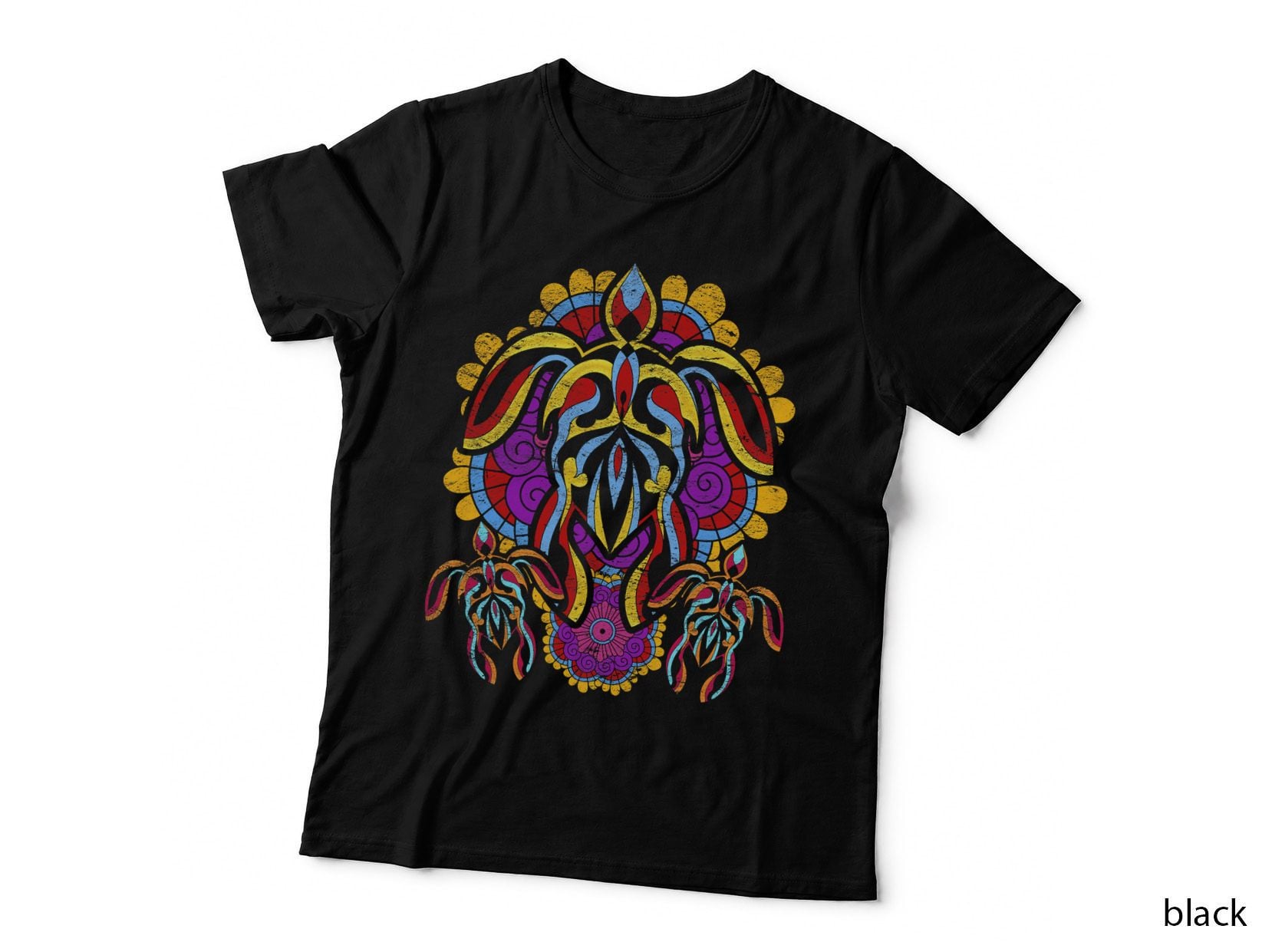 Polynesian Maori Tribal Ocean Animal Hawaiian Tattoo Turtle T-Shirt