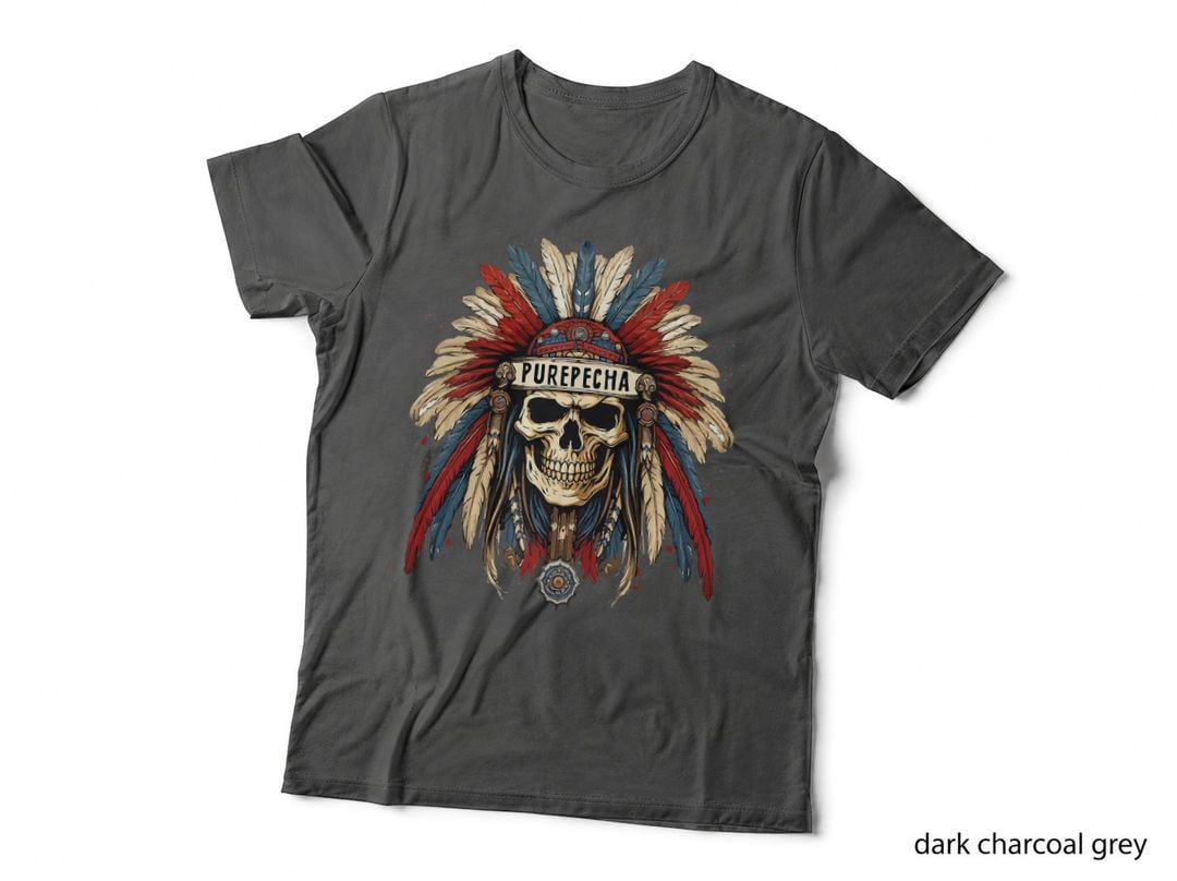 Purepecha Mexican Native Indian Skull Warrior Heritage, Gift Lover T-Shirt