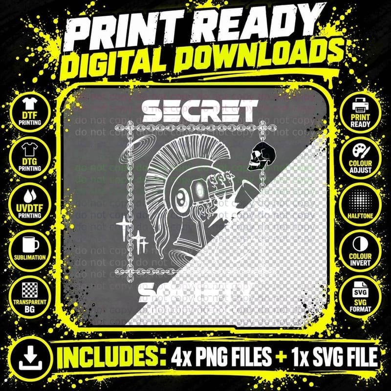 Secret Society Just Like a Legacy Skull Face Ornate Png SVG Digital Bundle