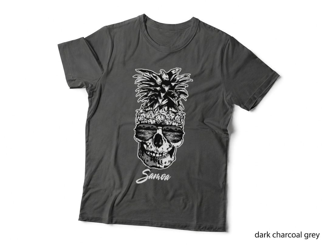 Skull Pineapple T-Shirt, Gothic Art Print, Dark Fashion