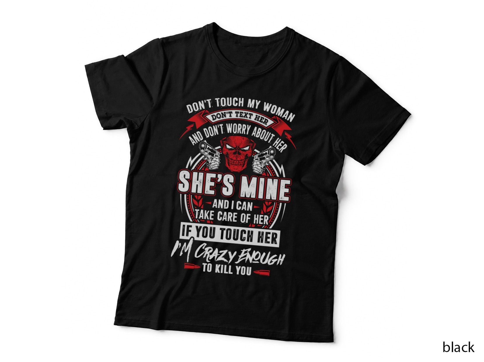 Skull with Bullet T-Shirt, Gothic Style, Dark Aesthetic