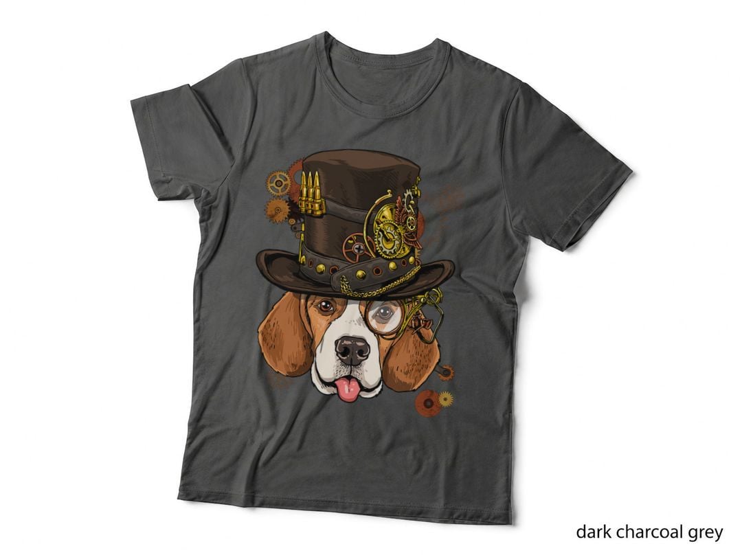 Steampunk Gothic English Beagle T-Shirt, Pet Lovers Apparel, Gothic Style
