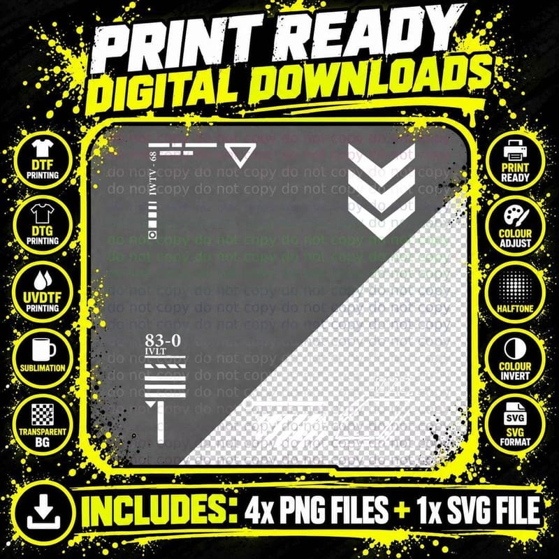 Techwear Goth Ninja Black Sign T-Shirt Png SVG Digital Bundle