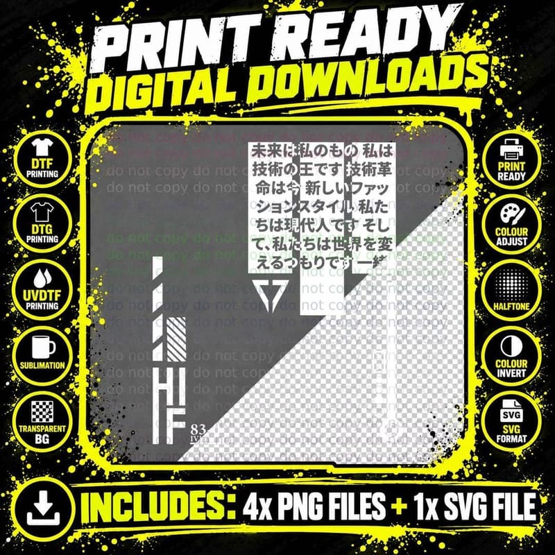 Techwear Goth Ninja Future Society T-Shirt Png SVG Digital Bundle