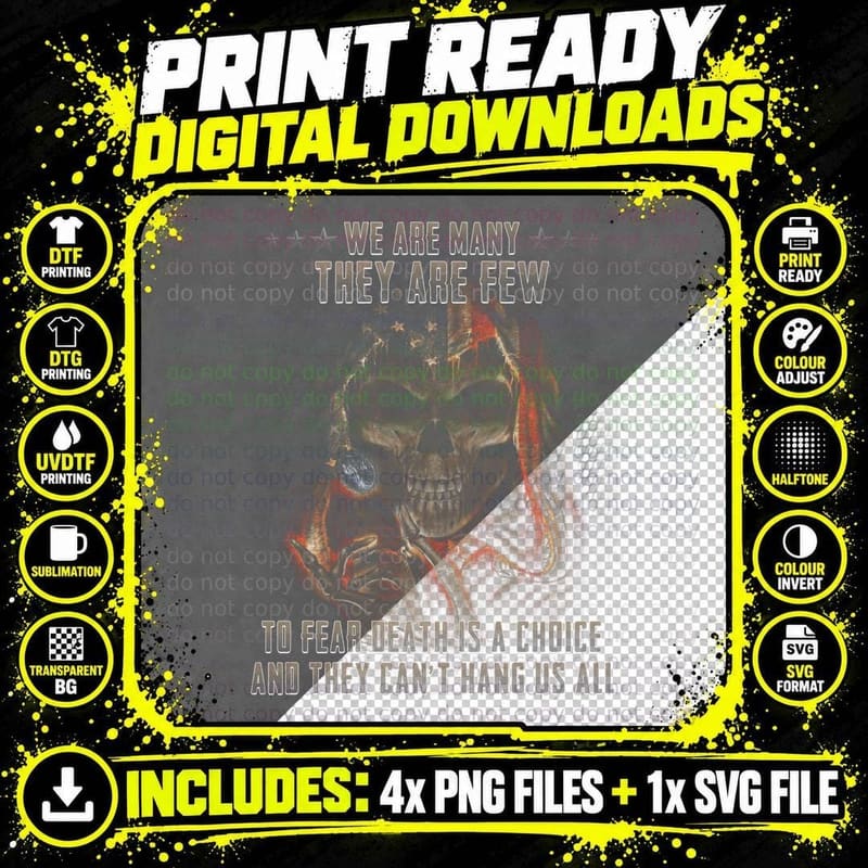 They Can't Hang Us All T-Shirt, Gothic Skull Design Png SVG Digital Bundle