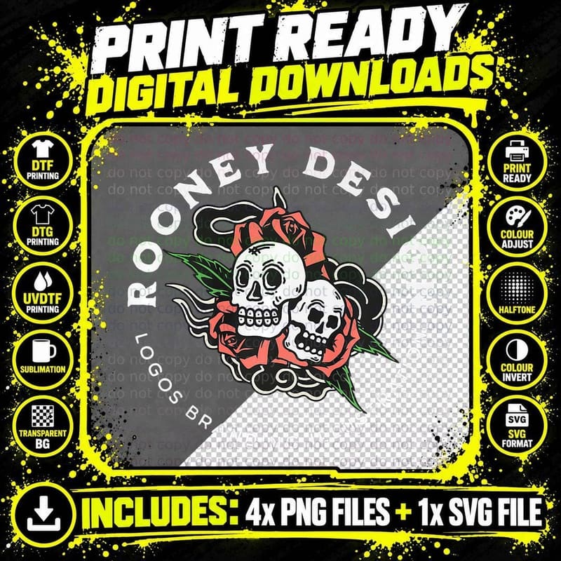 Traditional Tattoo Style Sugar Skull T-Shirt Png SVG Digital Bundle