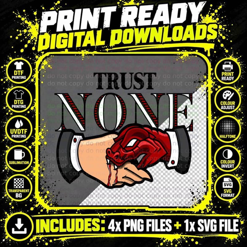 Trust Hands Heart Blood Red Gothic Cruel T-Shirt Png SVG Digital Bundle