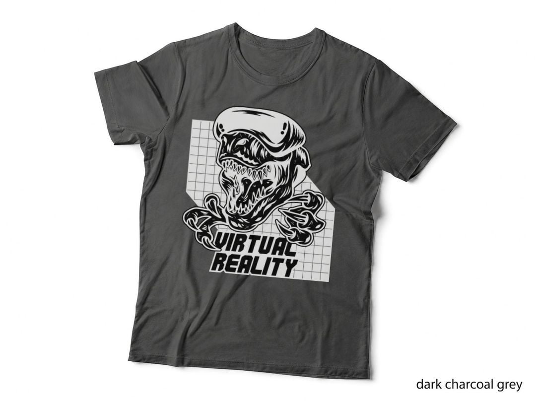 Virtual Reality Skull Pilot Goggles Grid Cyberpunk T-Shirt