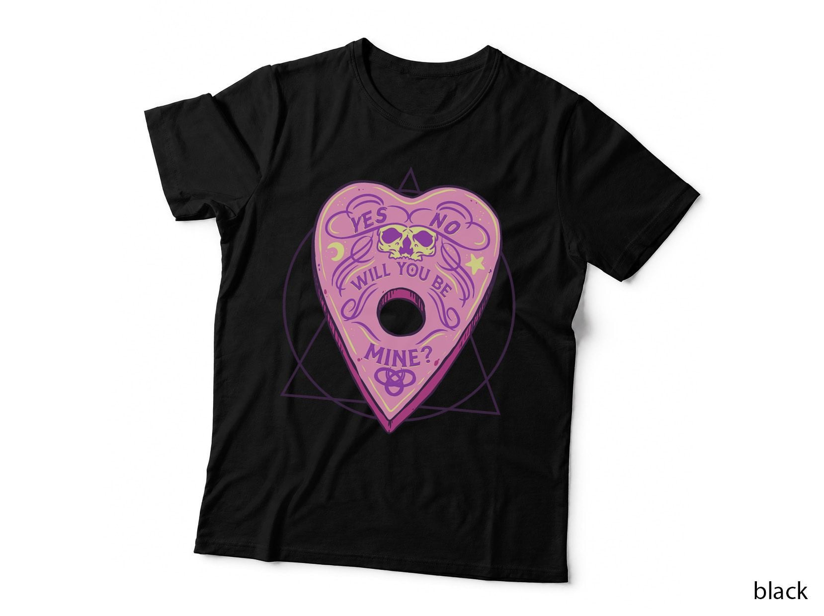 Will You Be Mine Quija Board Heart Planchette Pastel Goth T-Shirt