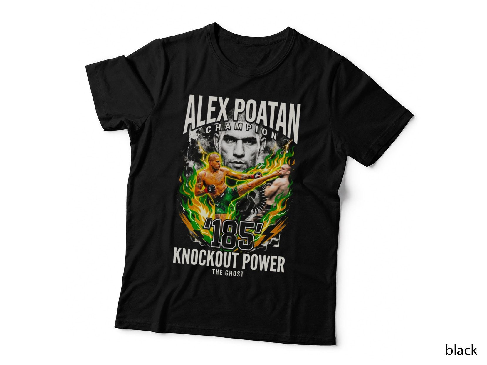 Alex Poatan Champion '185' Knockout Power the Ghost Two Fighters T-Shirt