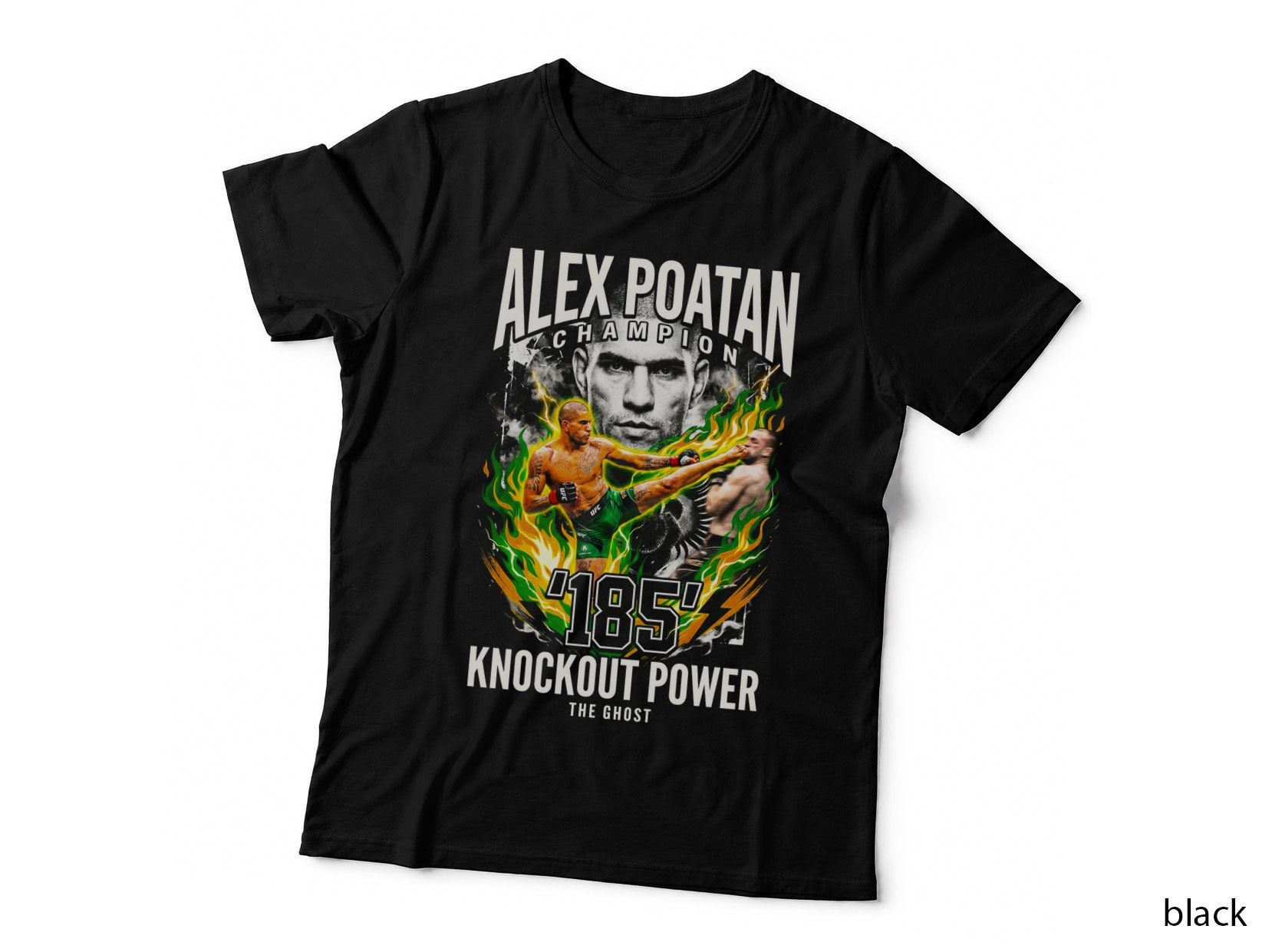 Alex Poatan Champion 185 Knockout Power the Ghost Two Fighters Boxing T-Shirt