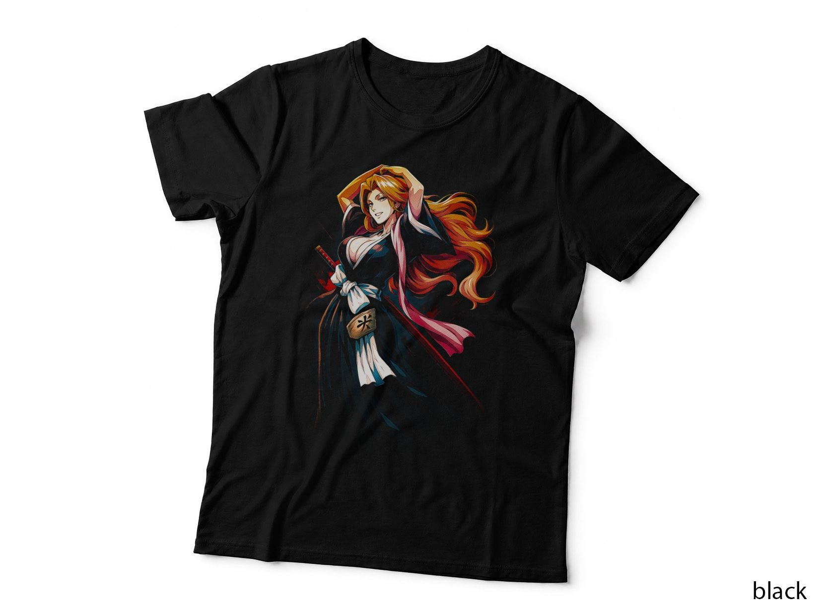 Anime Crystal Skeleton T-Shirt, Halftone Lightning Skull Warrior Graphic Tee