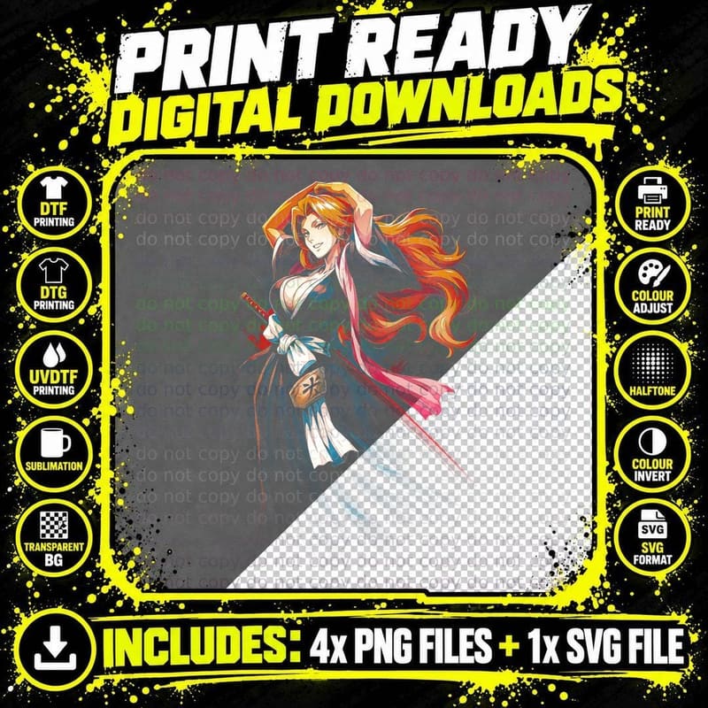 Anime Crystal Skeleton T-Shirt, Halftone Lightning Skull Png SVG Digital Bundle