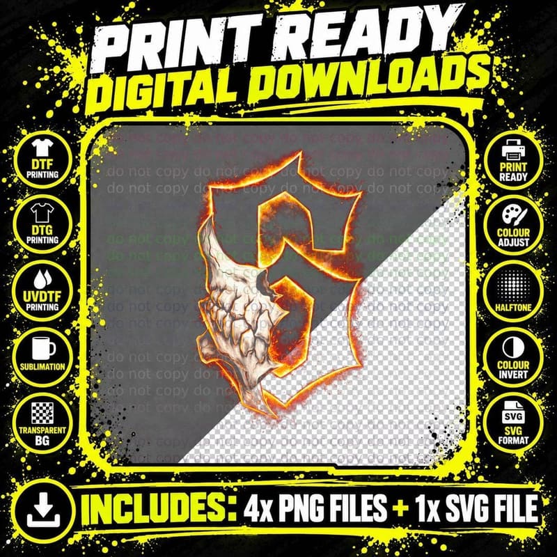 Anime Reaper T-Shirt, Halftone Ghost Reaper Spirit Png SVG Digital Bundle