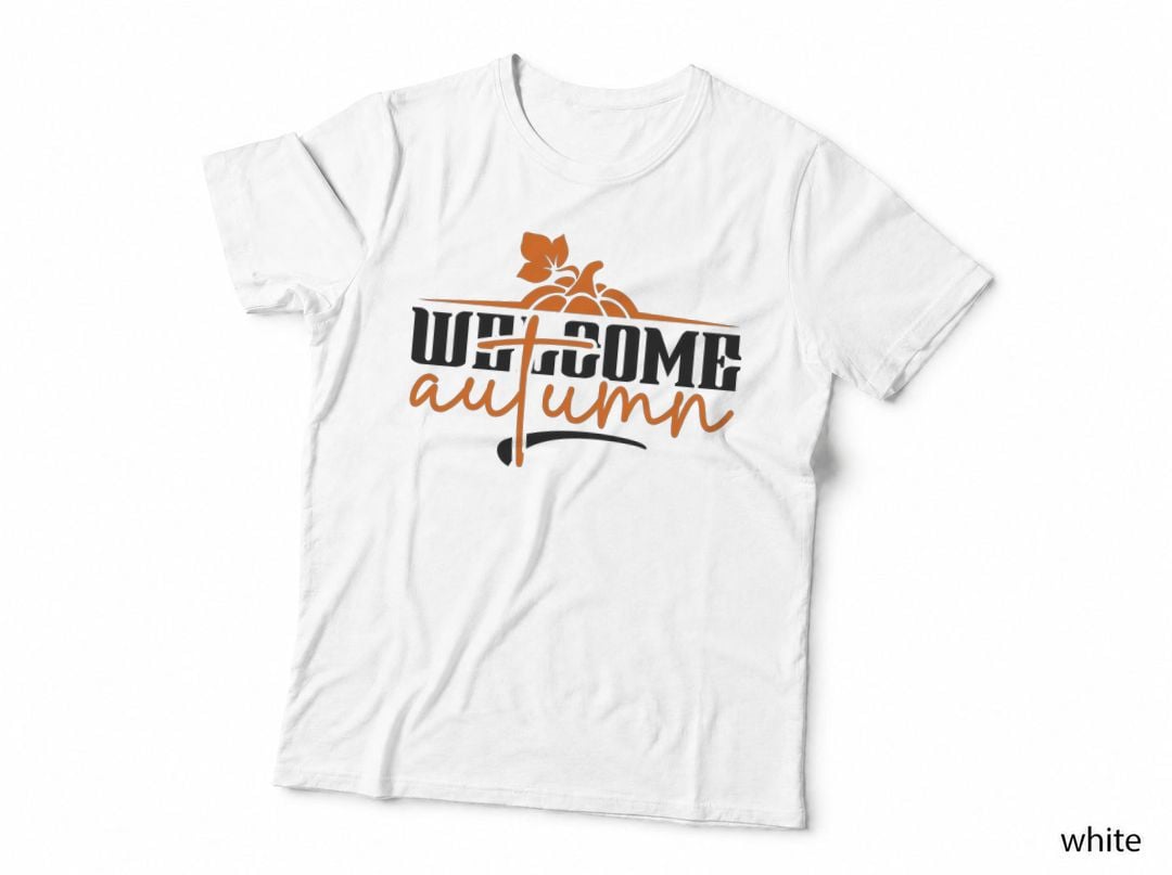 Autumn Fall T-Shirt, Pumpkin Cross Autumn Script Autumn Tee, Fall Vibes Shirt