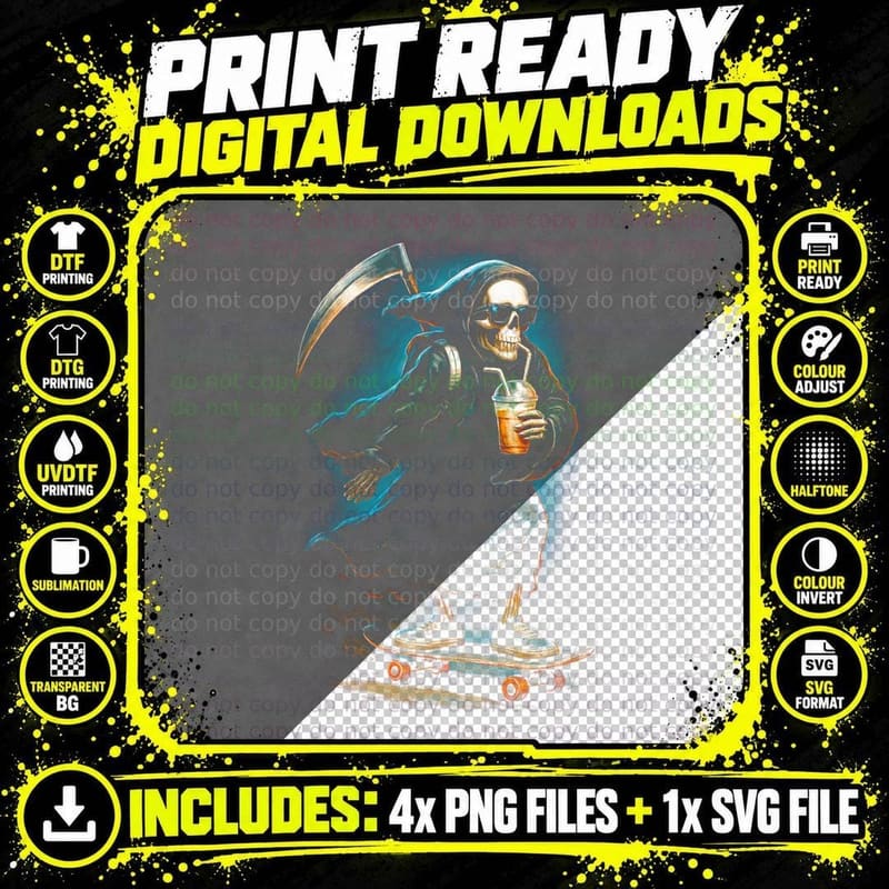 Basketball Jersey Skull T-Shirt, Halftone Gothic Skull Png SVG Digital Bundle