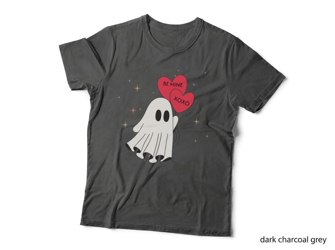 Be Mine XOXO Ghost Hearts Leopard Heart T-Shirt