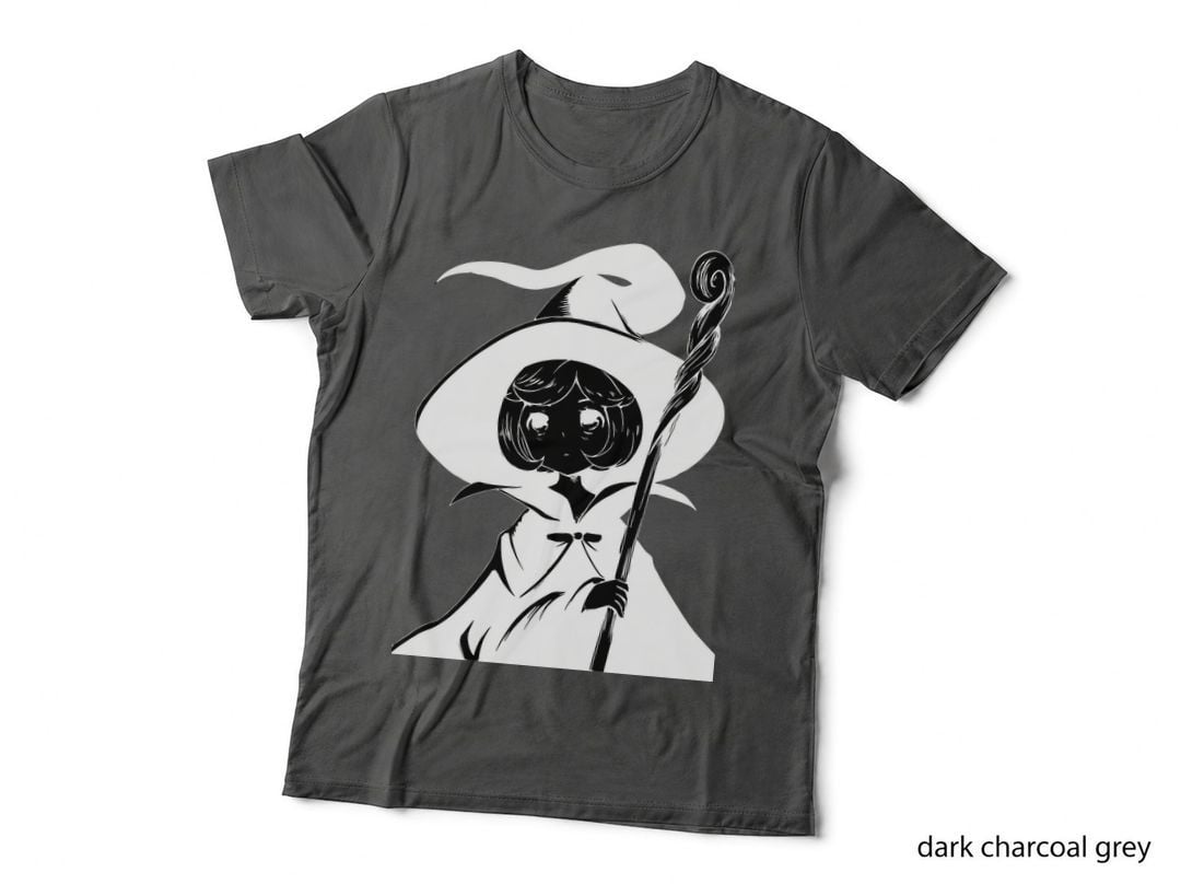 Berserk Witch Character Female Anime Hat Staff Pose T-Shirt
