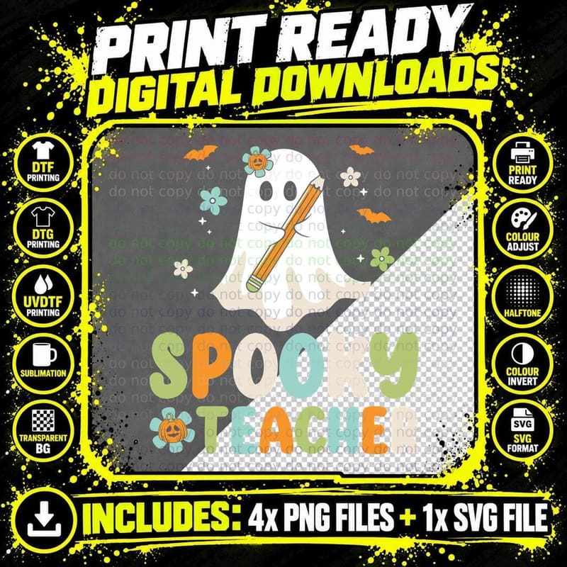 Books Fall T-Shirt, Books Ghost Candy Autumn Tee Png SVG Digital Bundle