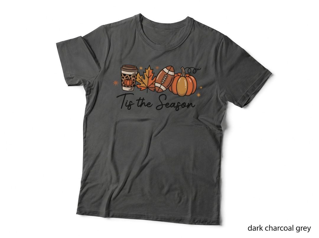 Coffee Pumpkin Football Fall Items Fall T-Shirt, Autumn Season Graphic Tee