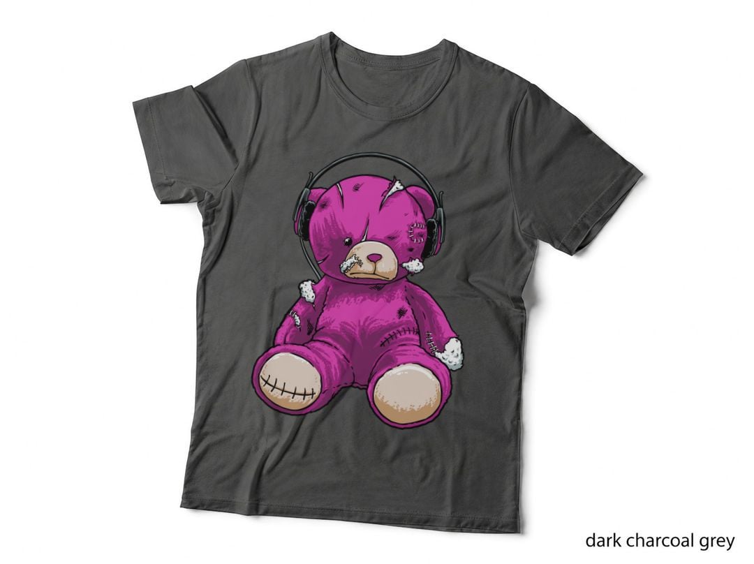 Creepy Bear Cute Horror Teddy Distressed Stitches T-Shirt