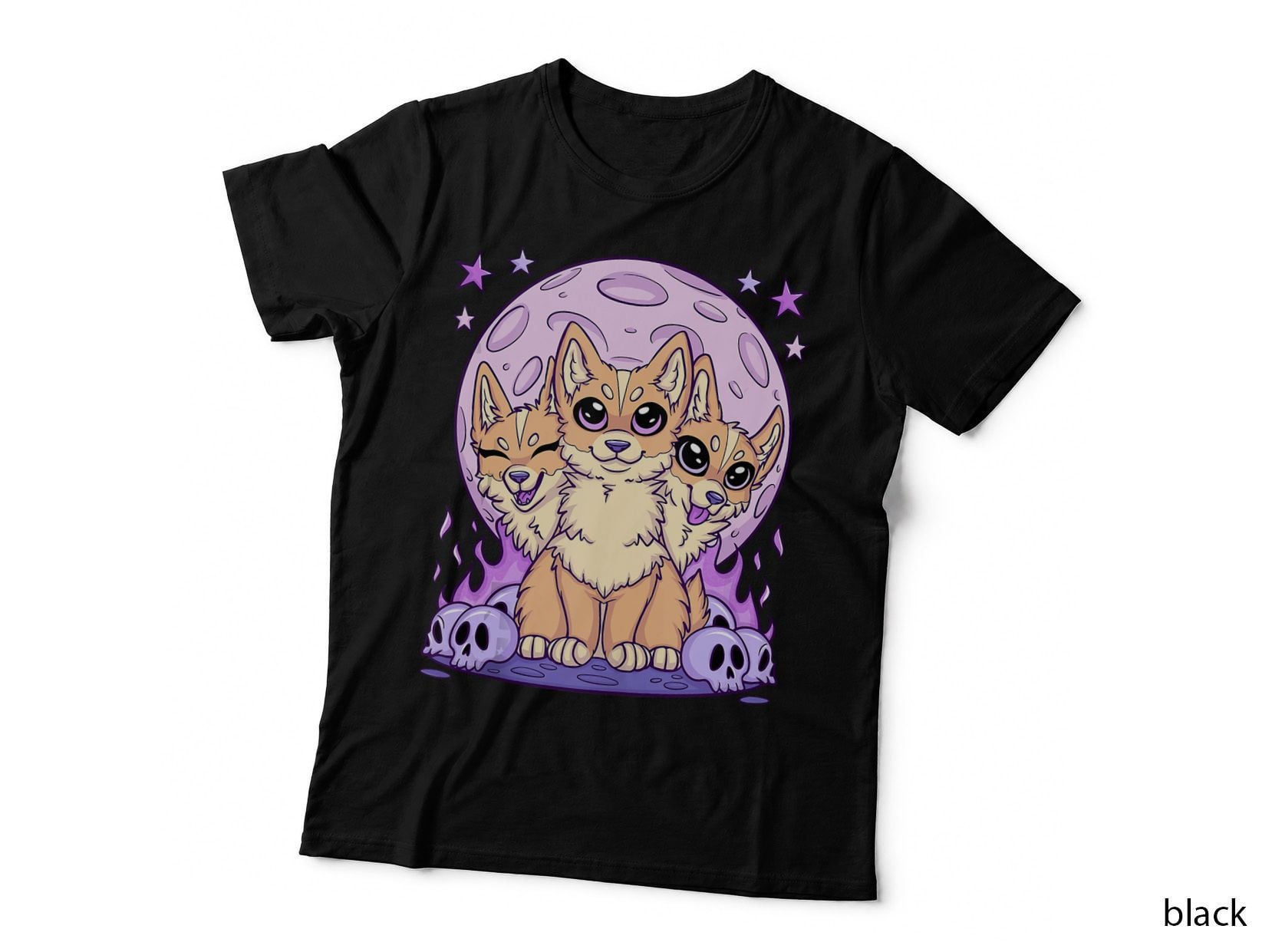 Cute Creepy Headed Dog Anime Kawaii Pastel Goth Clothes, Fun Gift T-Shirt