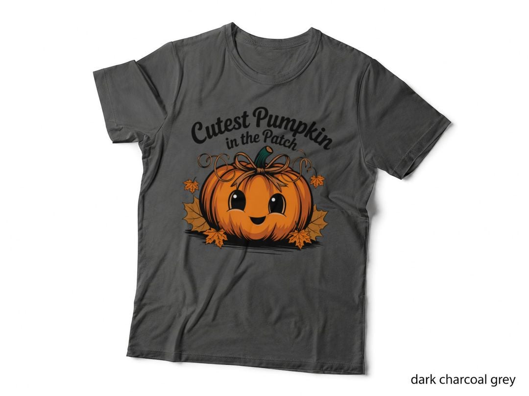 Cute Pumpkin with Bow Fall T-Shirt, Autumn Season Graphic Tee, Fall Vibes Shirt