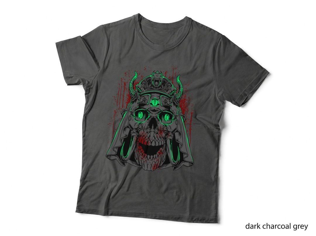 Cyborg Skull Cyberpunk Robot Tech Horror Green T-Shirt