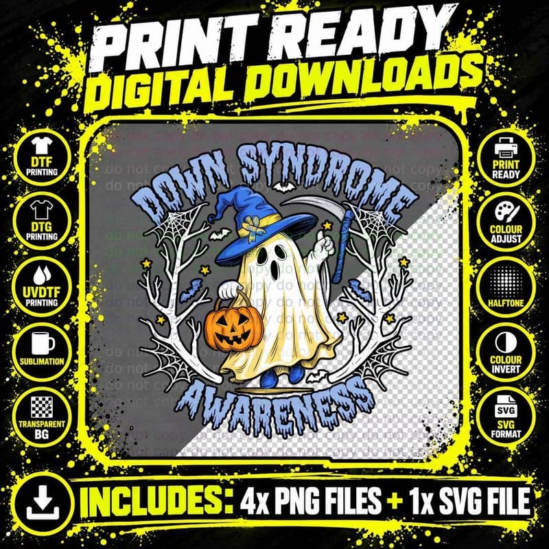 Down Syndrome Awareness Down Syndrome T-Shirt Png SVG Digital Bundle