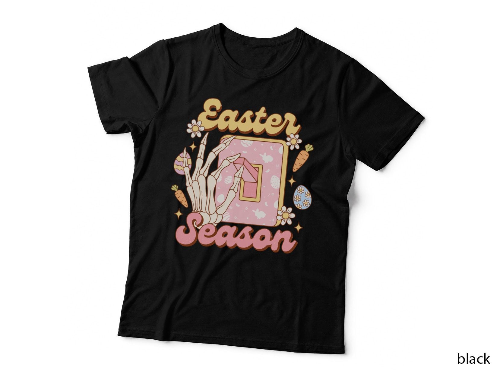 Easter Season Easter T-Shirt, Easter-Themed Skeleton Hand with Graphic Tee
