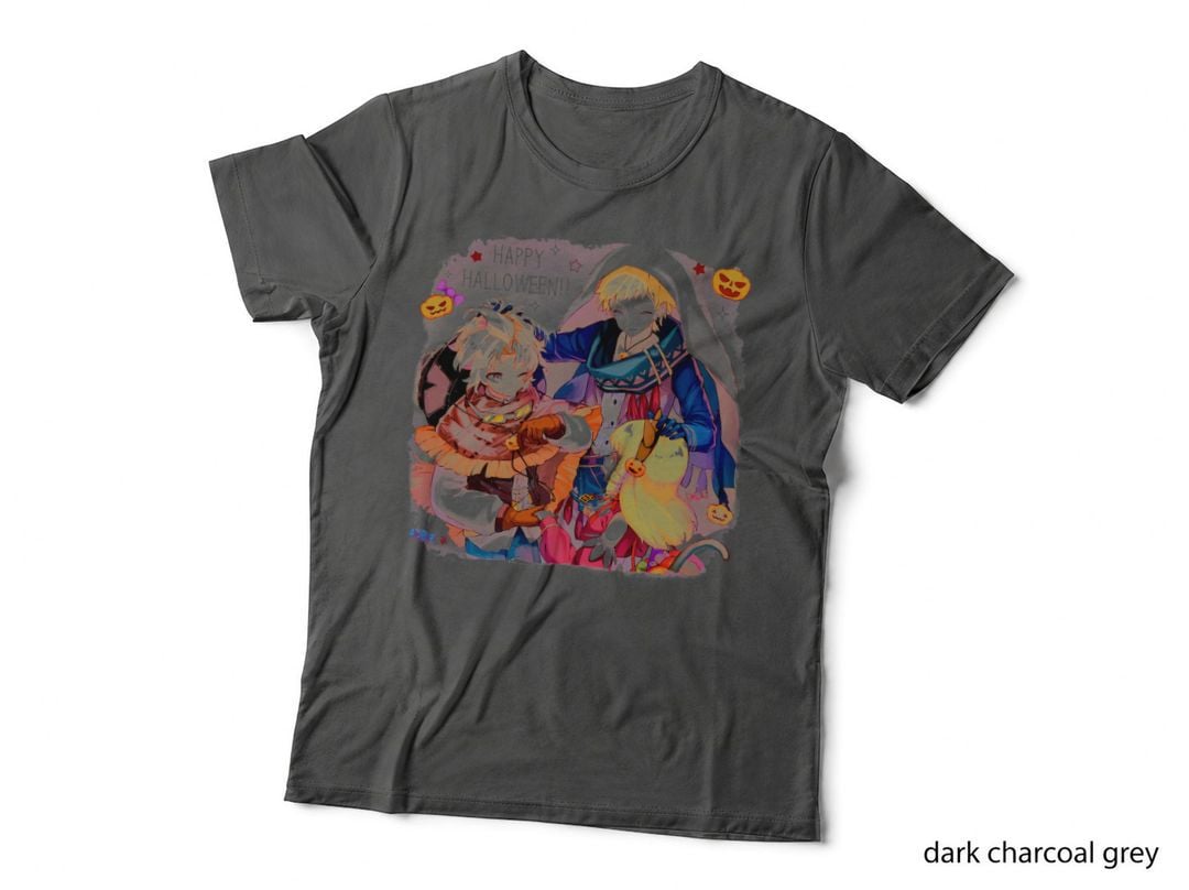 Female Halloween Happy Halftone Two Characters Theme T-Shirt