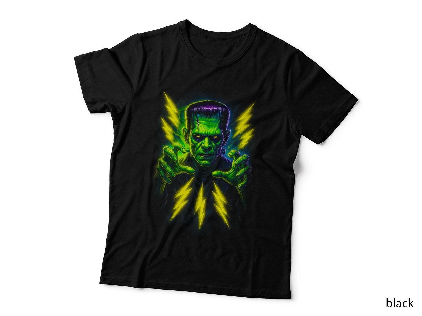 Frankenstein Monster T-Shirt, Halftone Horror Monster Graphic Tee