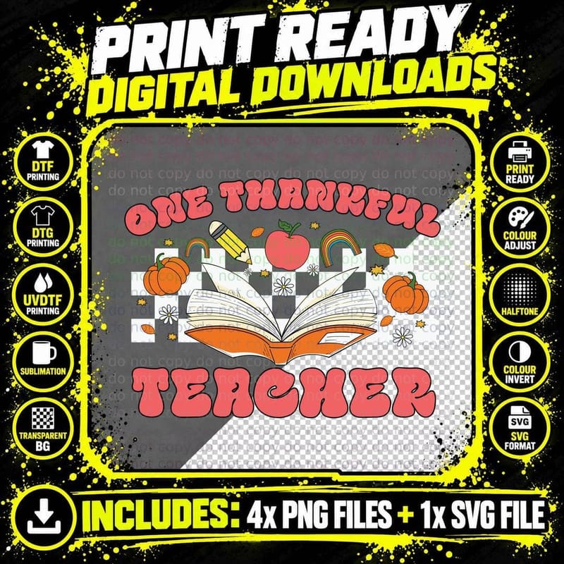 Gobble Fall T-Shirt, Cute Pumpkin Peace Sign Autumn Tee Png SVG Digital Bundle