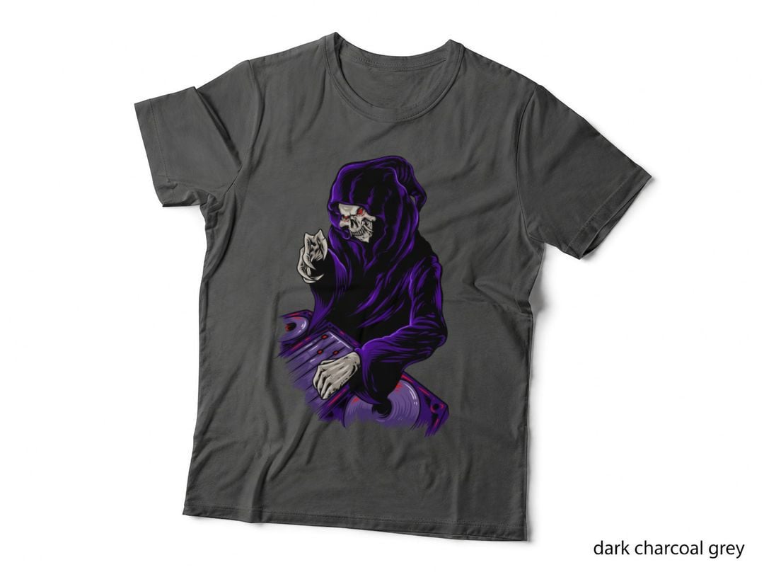 Grim Reaper Skeleton Purple Robe Death Dark Spooky T-Shirt