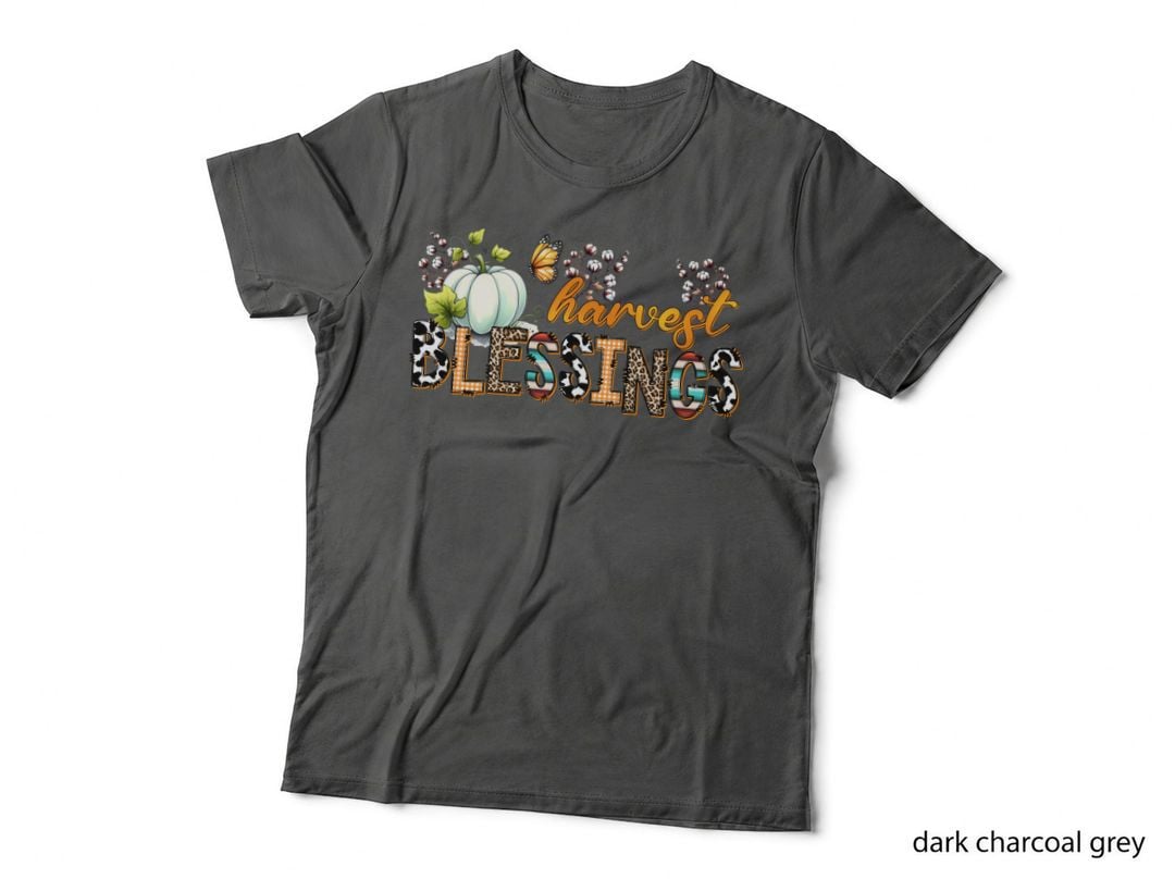 Harvest Blessings Fall T-Shirt, Harvest Blessings Pumpkin Butterflies Autumn