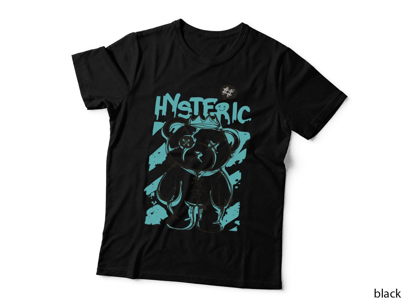 Hysteric Teal Bear Zombie Distressed Streetwear T-Shirt