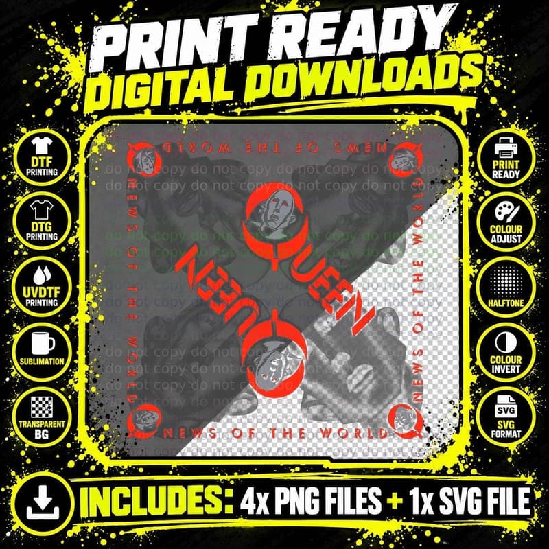 Iron Maiden Born in the Same Way News of the World Png SVG Digital Bundle