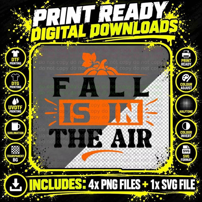 Is in Fall T-Shirt, Pumpkin with Bow Autumn Tee Png SVG Digital Bundle