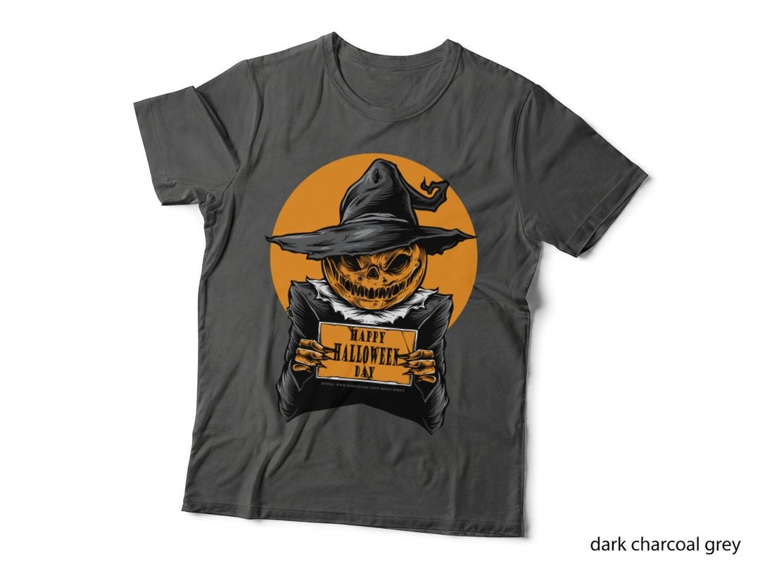 Jack-O'-Lantern Scarecrow Happy Halloween Day Pumpkin Head Witch Hat T-Shirt