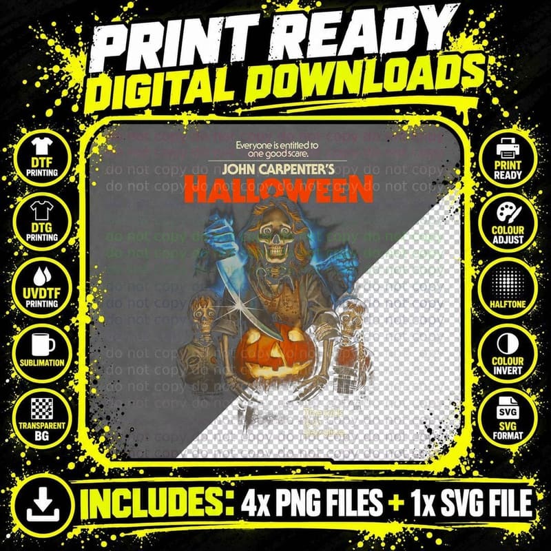 John Carpenter's Halloween the Trick Is to Stay Alive Png SVG Digital Bundle