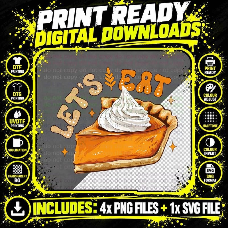 Kiss Best Fall T-Shirt, Pumpkin Pie Whipped Cream Wheat Png SVG Digital Bundle