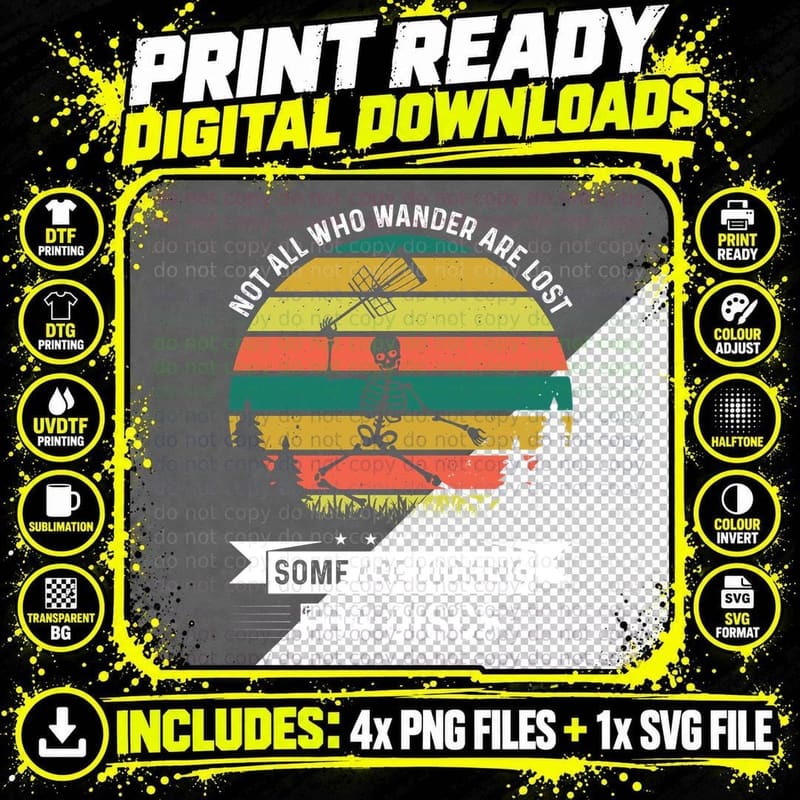 Not All Who Wander Are Lost Some Are Looking for Discs Png SVG Digital Bundle