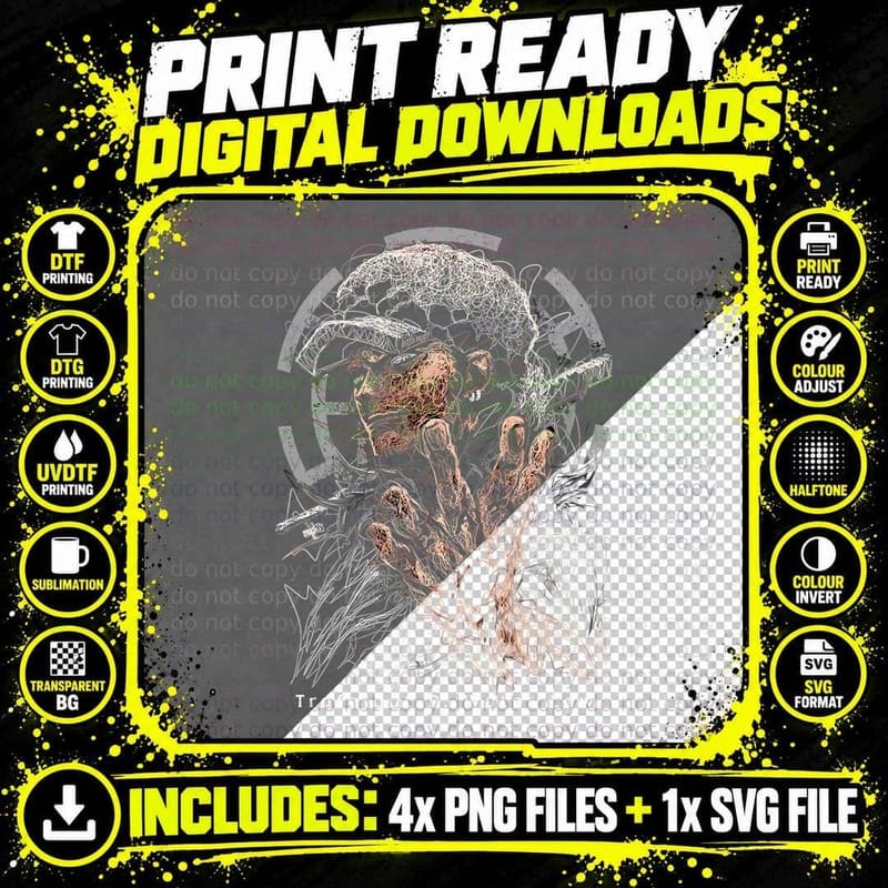 One Piece Trafalgar D. Water Law Trafalgat Underwater Png SVG Digital Bundle