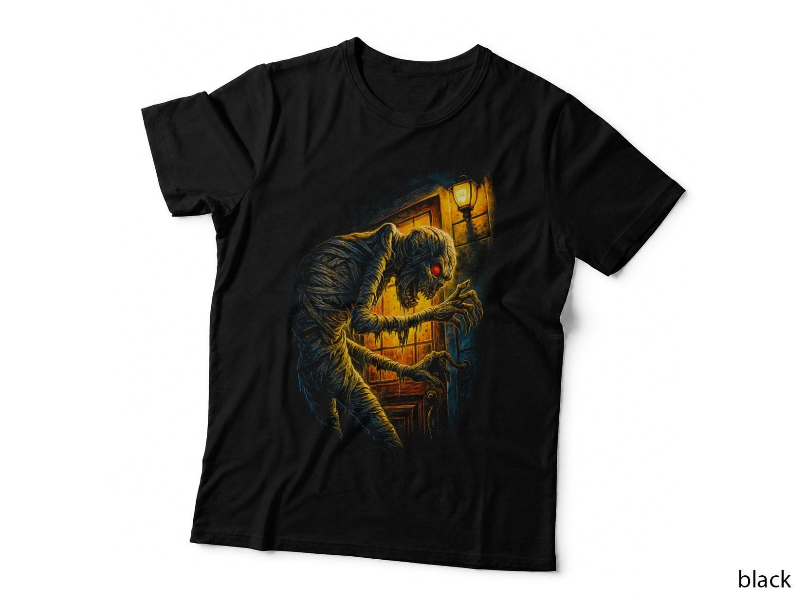 Reaper Lantern Ghost T-Shirt, Halftone Horror Halloween Graphic Tee