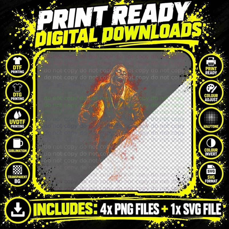 Reptile Boss Bioweapon T-Shirt, Halftone Resident Evil Png SVG Digital Bundle